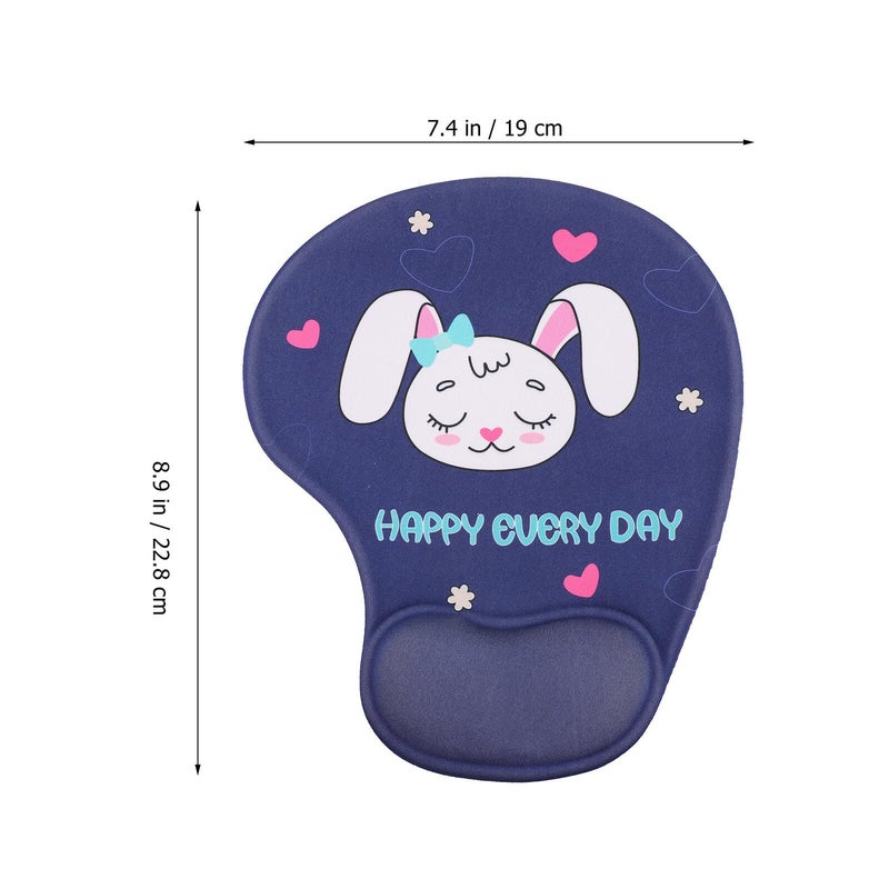 Ergonomic Mouse Pad With Wrist Rest Anti Slip Cartoon Rabbit Design Office Desk Accessory - Image 3