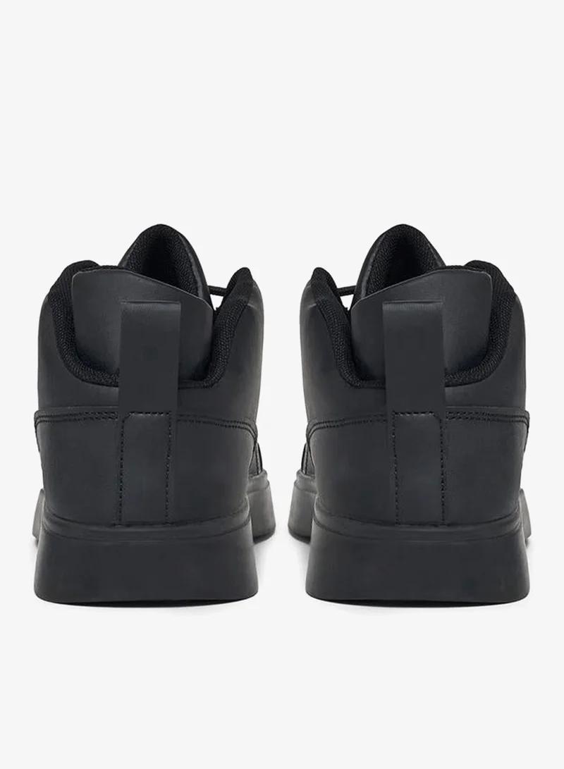 Styli Textured Lace Up Platform Sole Shoes