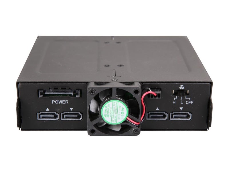 Icy Dock إيسي دوك 4 باي 2.5 SAS/SATA HDD/SSD حاوية معدنية متنقلة لفتحة 5.25" (مع تحكم في المروحة) | توف أرمور MB607SP-B - Image 2