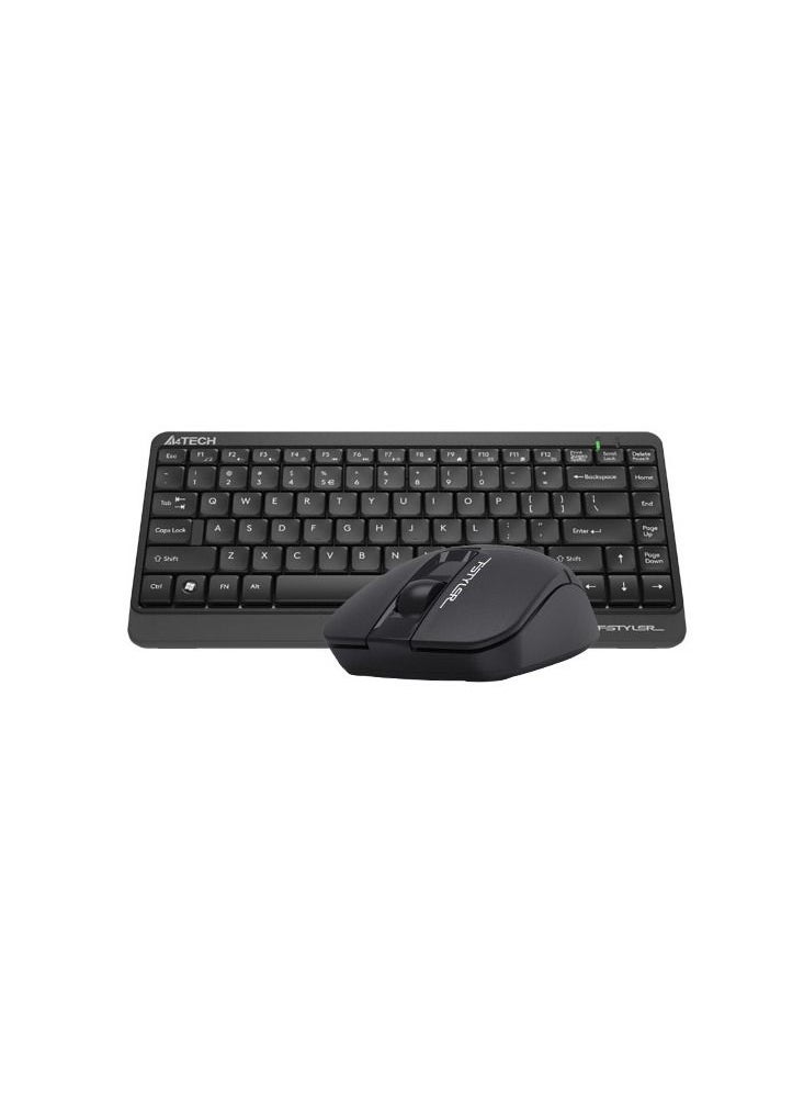 A4TECH FSTYLER 2.4G SILENT CLICK WIRELESS KEYBOARD MOUSE FG-1112S, 2.4GHz Wireless, 12 Fn Hotkeys, Black  - Image 4