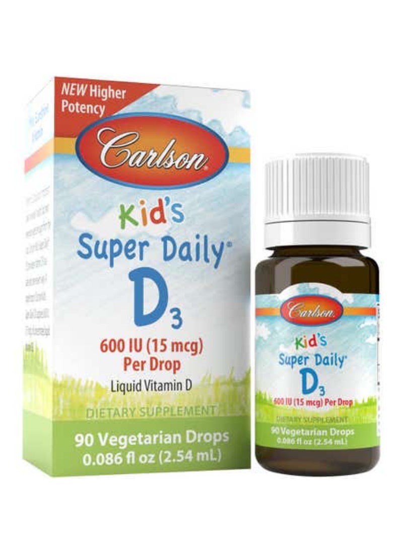 Carlson Labs Carlson Kid's Super Daily Vitamin D3 600 IU Drops 2.54 Ml ...