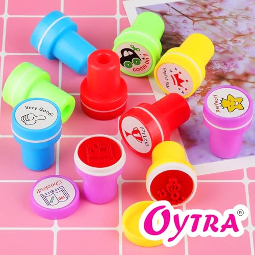 Oytra 10 Self Red Ink Stamps for Motivation Reward Kids Teachers - Image 4