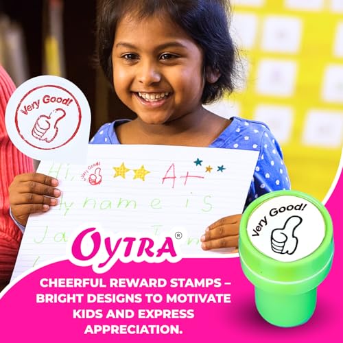 Oytra 10 Self Red Ink Stamps for Motivation Reward Kids Teachers - Image 5