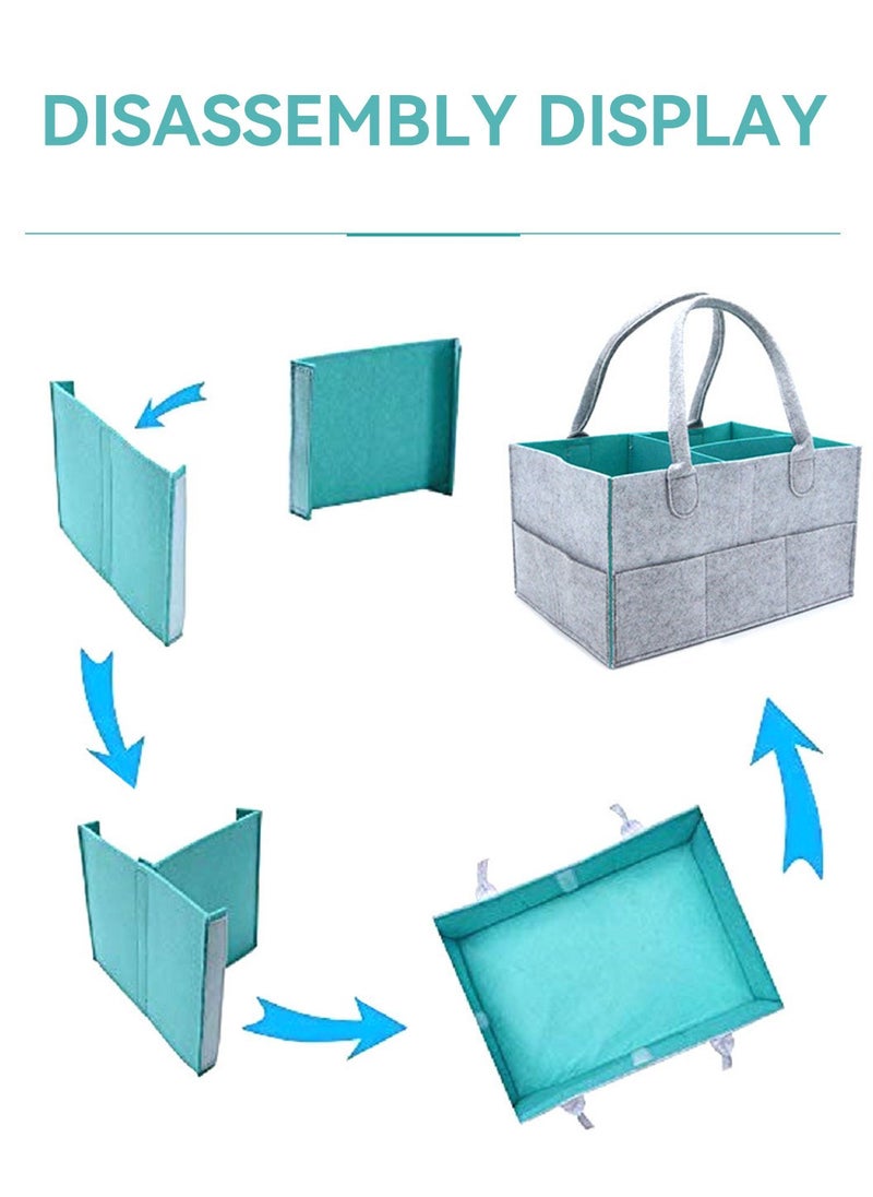 LEOKOR - Baby Diaper Caddy Portable Storage Bag Changeable Compartments for Kids Toys and Nursery Storage - Image 1