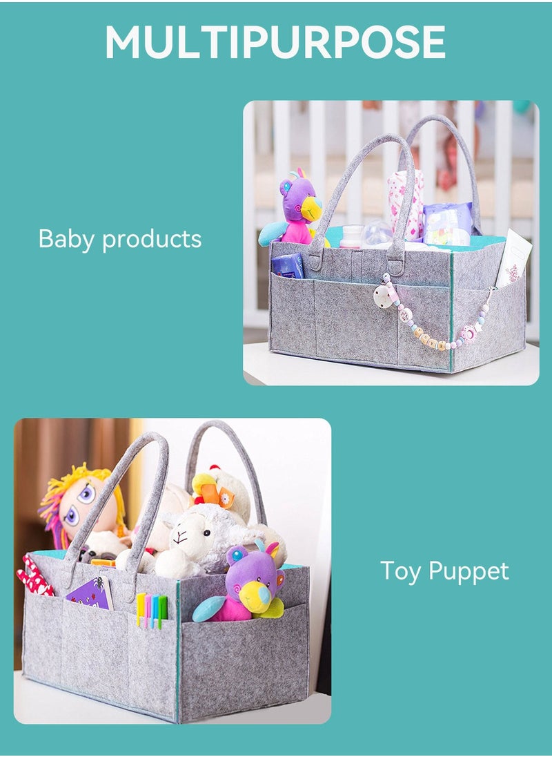 LEOKOR - Baby Diaper Caddy Portable Storage Bag Changeable Compartments for Kids Toys and Nursery Storage - Image 1