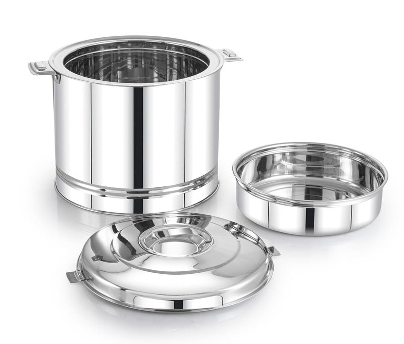 Expresso Premium Stainless Steel 2-in-1 Insulated Hot Pot & Casserole – Double Wall, Mirror Finish – Keeps Food Hot & Fresh for Hours, 7.5 Ltrs Multi-Purpose Serving & Storage - Image 3