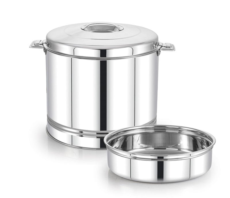 Expresso Premium Stainless Steel 2-in-1 Insulated Hot Pot & Casserole – Double Wall, Mirror Finish – Keeps Food Hot & Fresh for Hours, 7.5 Ltrs Multi-Purpose Serving & Storage - Image 2