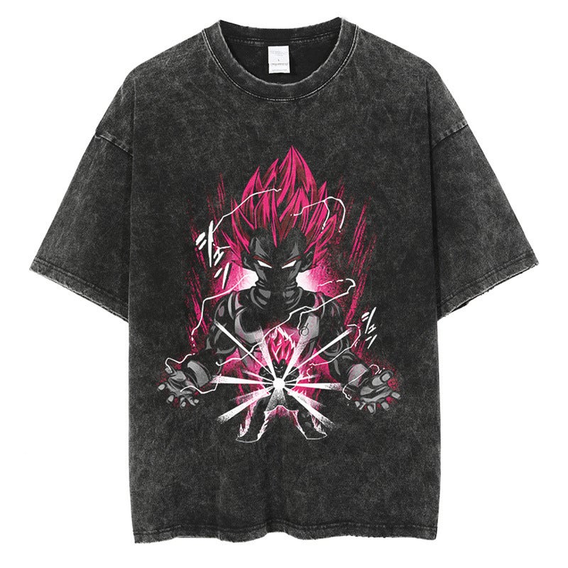 Men Streetwear T Shirt Vintage Japanese Anime Dragon Ball Gr - Image 1