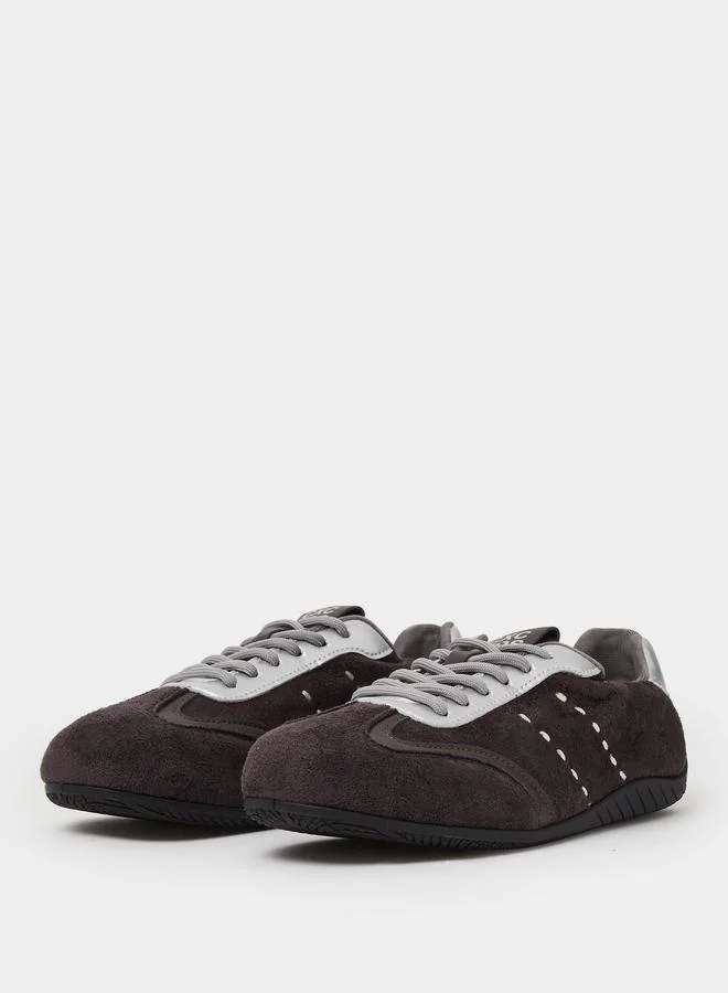 Styli Metallic Insert Lace-Up Sneakers