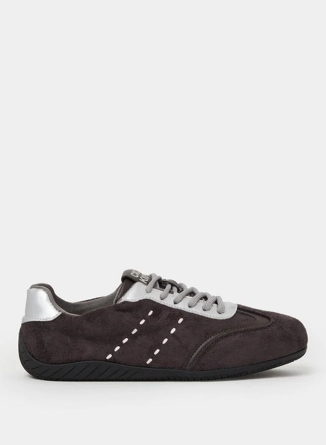 Styli Metallic Insert Lace-Up Sneakers