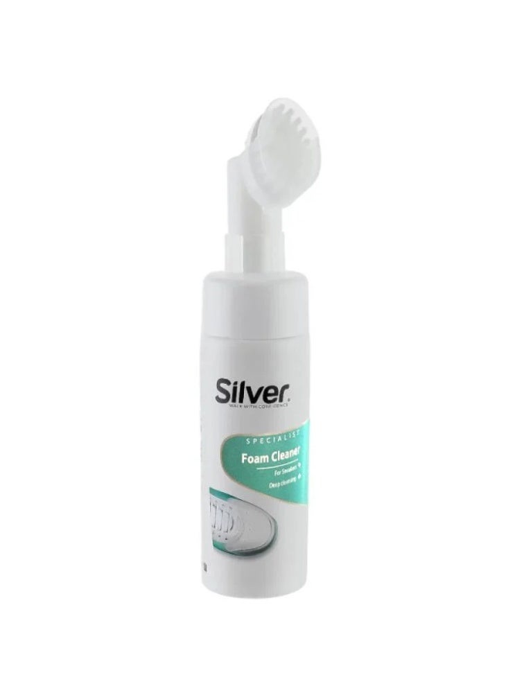 Silver Foaming protection for sports shoes, spray foam for cleaning sports shoes, whitening sports shoes, cleaning sports shoes, whitening and yellowing of edges (150 ml) - Image 1