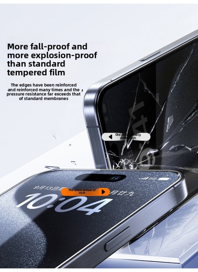 Generic - For Iphone 14/13 Anti-peep Tempered Film For Iphone15promax Anti-peeping 14pro Phone Film 12-Colour:[collection + Shopping Cart] Enjoy Next-day Delivery By Air★Free Instant Film Artifact★Damage Compensation Guaranteed-Size:For Iphone 14 Pro - Image 1