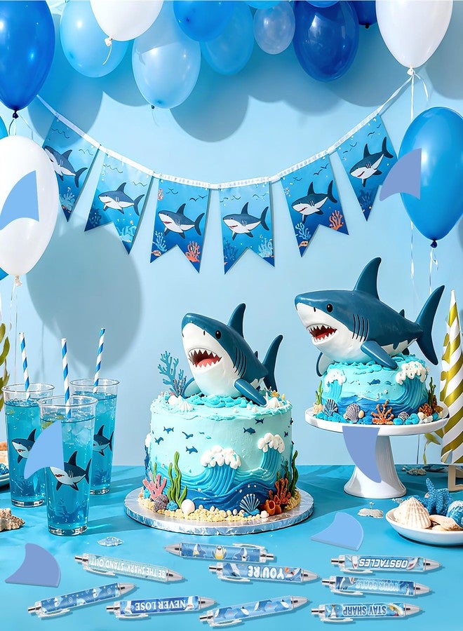 Wayyogh Shark Party Favors Ballpoint Pens Shark Fin Sticky Notes Set Decorations Shark Stocking Stuffers Inspirational Cute Ocean Birthday Party Decor for Under the Sea Marine Bday Supplies,Black Ink - Image 4