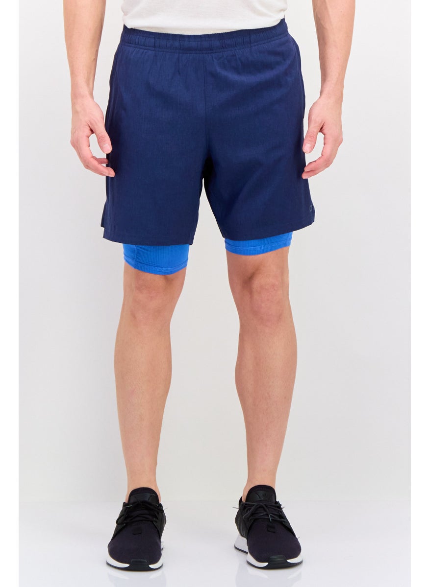 Skora Men Sportswear Fit 7 Inseam Running Shorts, Blue  - Image 1