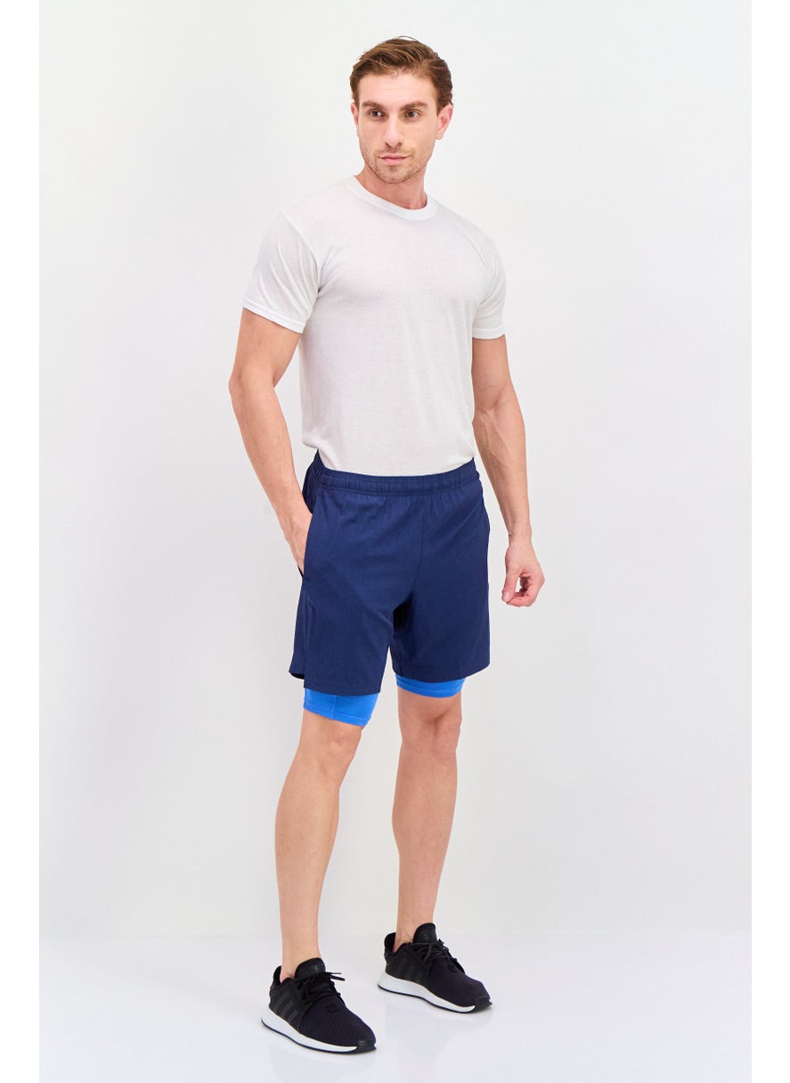 Skora Men Sportswear Fit 7 Inseam Running Shorts, Blue  - Image 3