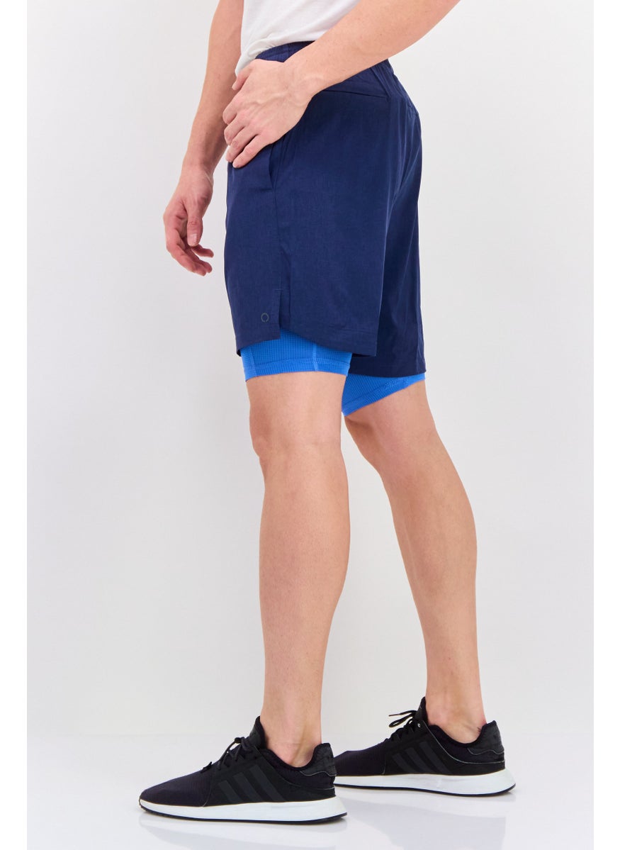 Skora Men Sportswear Fit 7 Inseam Running Shorts, Blue  - Image 2