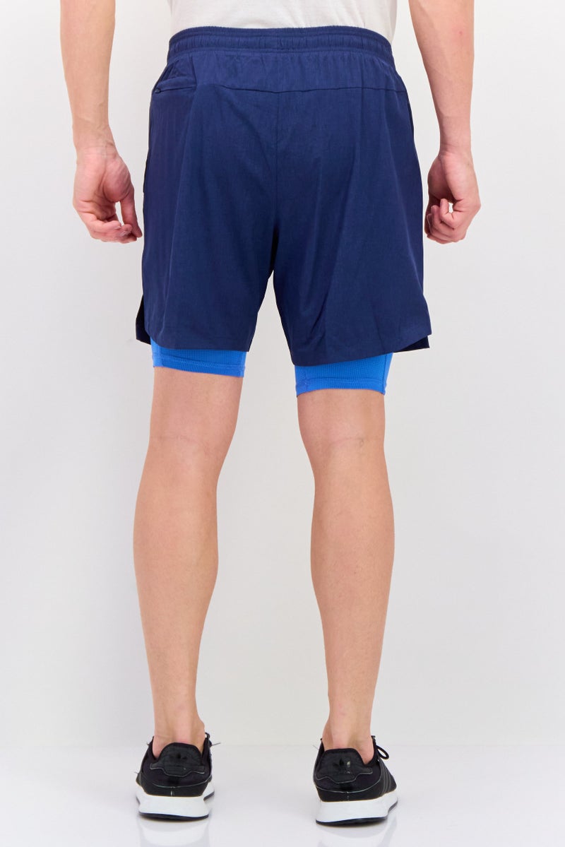 Skora Men Sportswear Fit 7 Inseam Running Shorts, Blue - Image 4