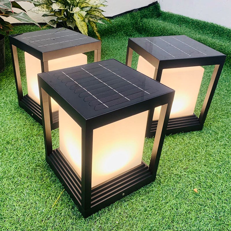 Wall Column Lamp Solar Courtyard European Style Simple Modern Wall Column Lamp Outdoor Waterproof Villa Garden Layout - Image 1