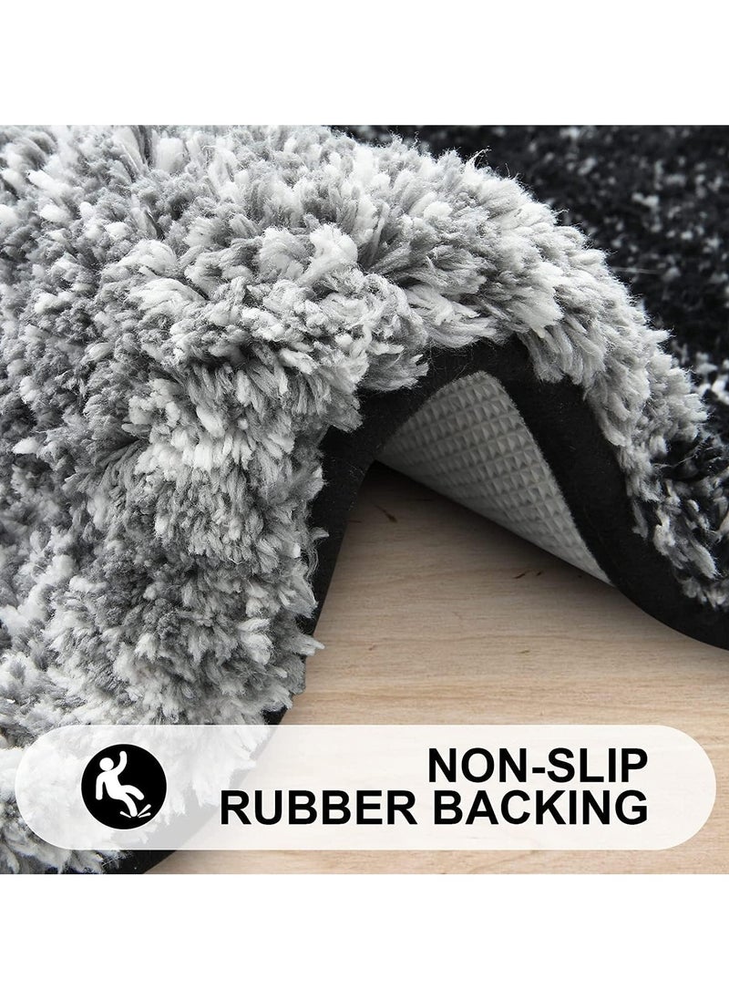 Arabest Luxury 50x80cm Bathroom Rug Mat,Extra Soft and Absorbent Microfiber Bath Rugs, Non-Slip Plush Shaggy Bath Carpet, Machine Wash Dry (Black,20" x 32")  - Image 4