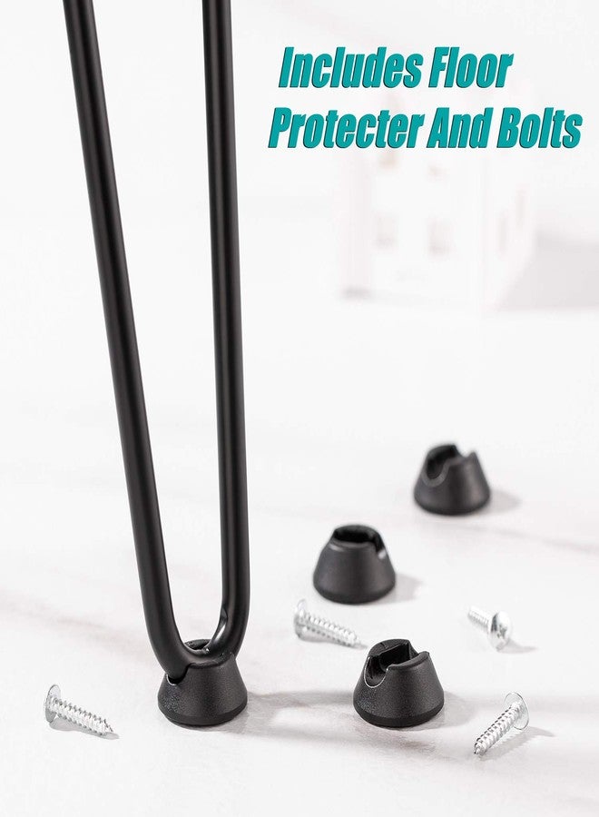 MSOBAIW Hairpin Legs 12" Set of 4, DIY Metal Table Furniture Legs Ideal for Dining Table, Desk, 3/8" Diameter Mid Century Modern Style (12", Black) - Image 5