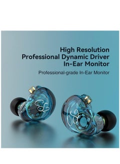 TRN CS2 IEM in-Ear Earphone,10mm 1DD HiFi in Ear Monitor Bass Earbuds with Detachable 2Pin Cable for Running Sports,Musicians Stage, Drummer for Gym Workout Running