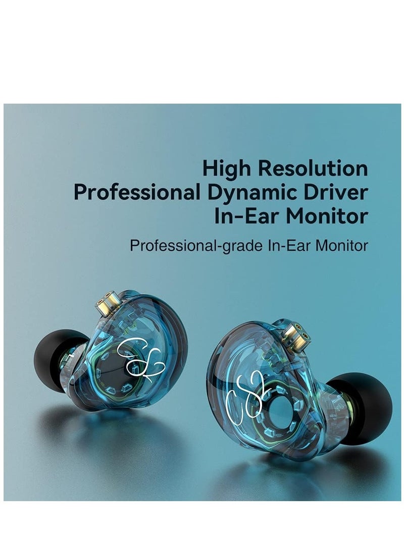 TRN - TRN CS2 IEM in-Ear Earphone,10mm 1DD HiFi in Ear Monitor Bass Earbuds with Detachable 2Pin Cable for Running Sports,Musicians Stage, Drummer for Gym Workout Running - Image 1