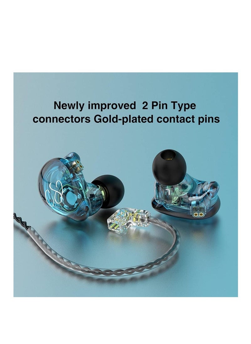 TRN - TRN CS2 IEM in-Ear Earphone,10mm 1DD HiFi in Ear Monitor Bass Earbuds with Detachable 2Pin Cable for Running Sports,Musicians Stage, Drummer for Gym Workout Running - Image 1