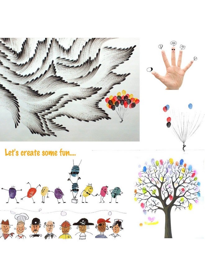 إل صن شاين مجموعة طوابع Lsushine Craft Ink Pads Partner DIY Color، 20 لونًا من ألوان قوس قزح على شكل إصبع للأطفال (عبوة من 20 قطعة) - Image 4