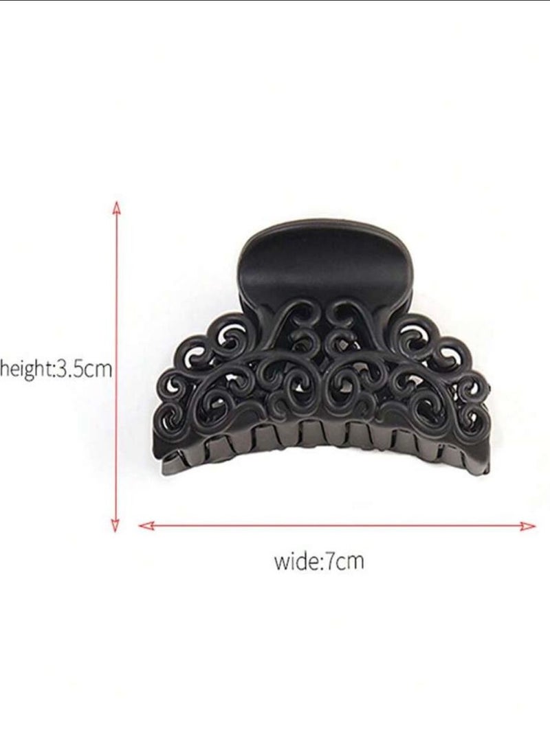 مجموعة مشابك شعر بألوان مختلفة، 4 قطع، مصنوعة من البلاستيك المطفي. - Image 2