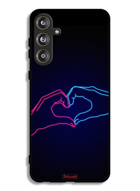 Samsung Galaxy F55 5G Protective Case Cover Touching Hand Making Heart