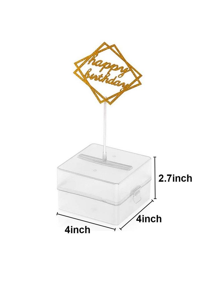 Sienon The Money Cake Cake Money Boxcake Money Pull Out Kit Includes 1Pc Clear Foodcontact Safe Box 1Pc Gold Cake Topper 20Pcs Pockets For Birthday Party Cake Decorations - Image 5