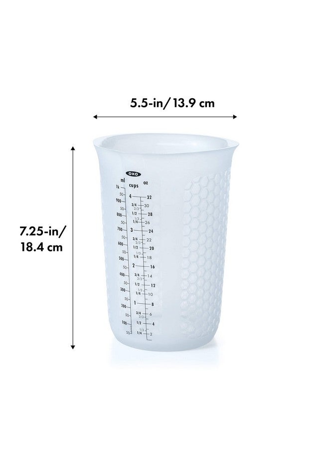 OXO OXO Good Grips 4-Cup Squeeze & Pour Silicone Measuring Cup with Stay-Cool Pattern  - Image 2