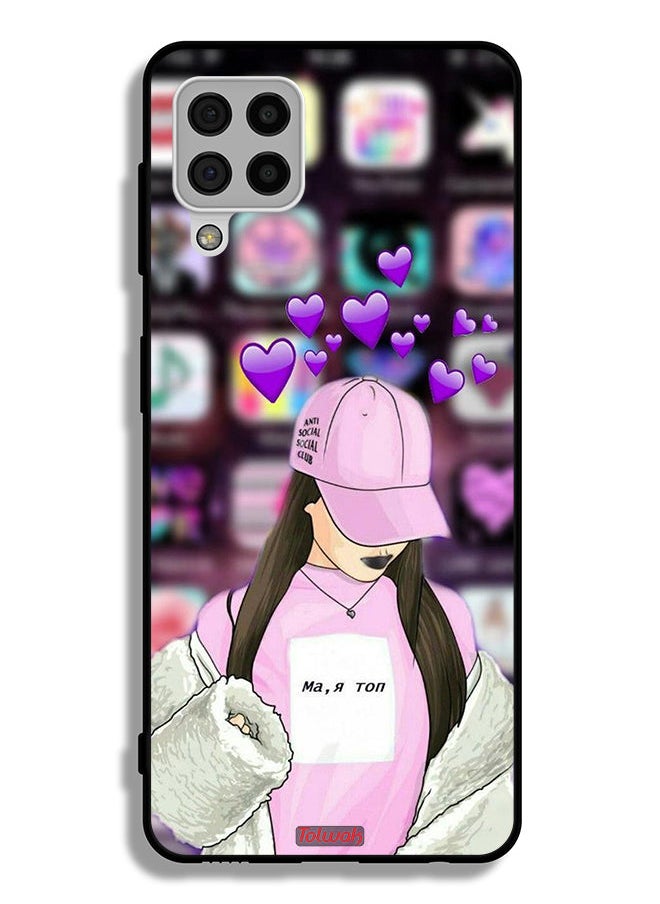 Tolwak Samsung Galaxy A22 4G Protective Case Cover Anti Social Club  - Image 1