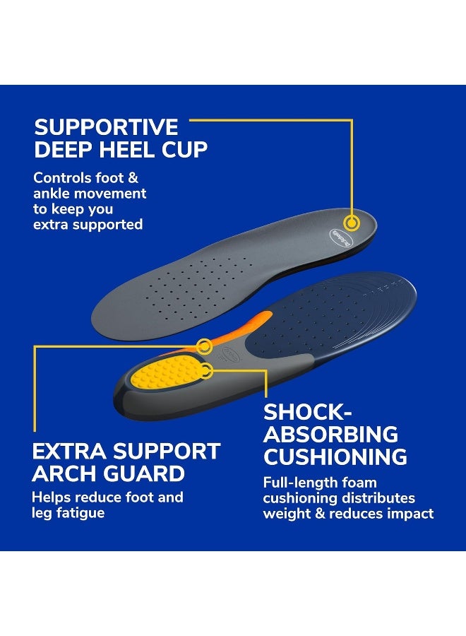 Dr. Scholl's Dr. Scholl's Heavy Duty Support Insole Orthotics, Big & Tall, 200lbs+, Wide Feet, Shock Absorbing, Arch Support, Distributes Pressure, Trim to Fit Inserts, Work Boots & Shoes, Men Size 8-14, 1 Pair  - Image 4