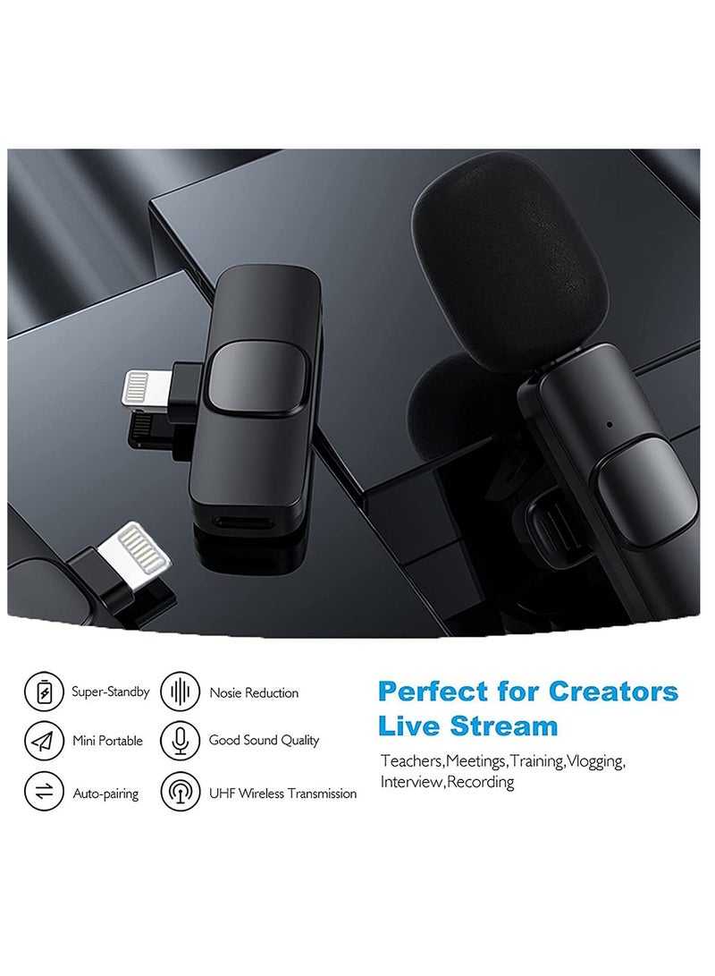 Phone Planet Wireless Lavalier Microphone for iPhone iPad Mini Mic for YouTube Facebook Live Stream Video Recording - Image 3