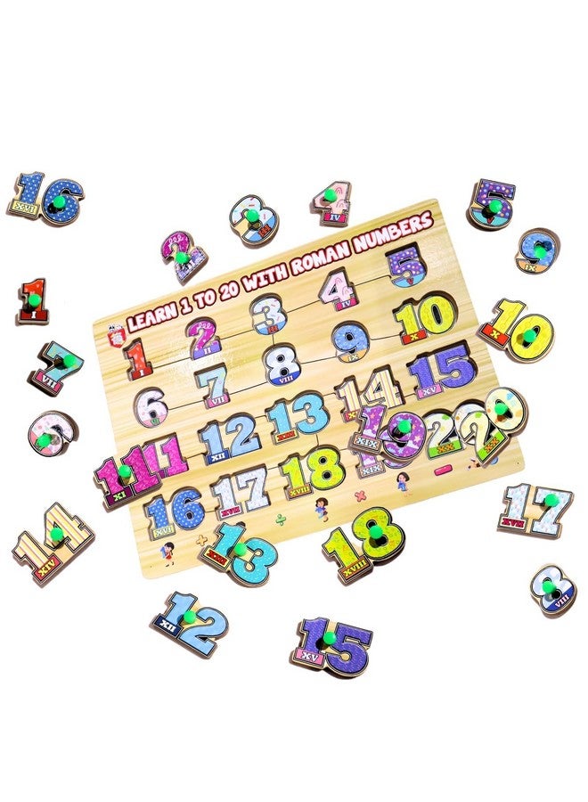 Adora Wooden Learning Educational Game Board for Kids, Wooden Numbers Puzzle Set for Curious Minds Creative Learning Game for Kids, Puzzle Study Game Puzzle Educational Toy for Kids - Image 3
