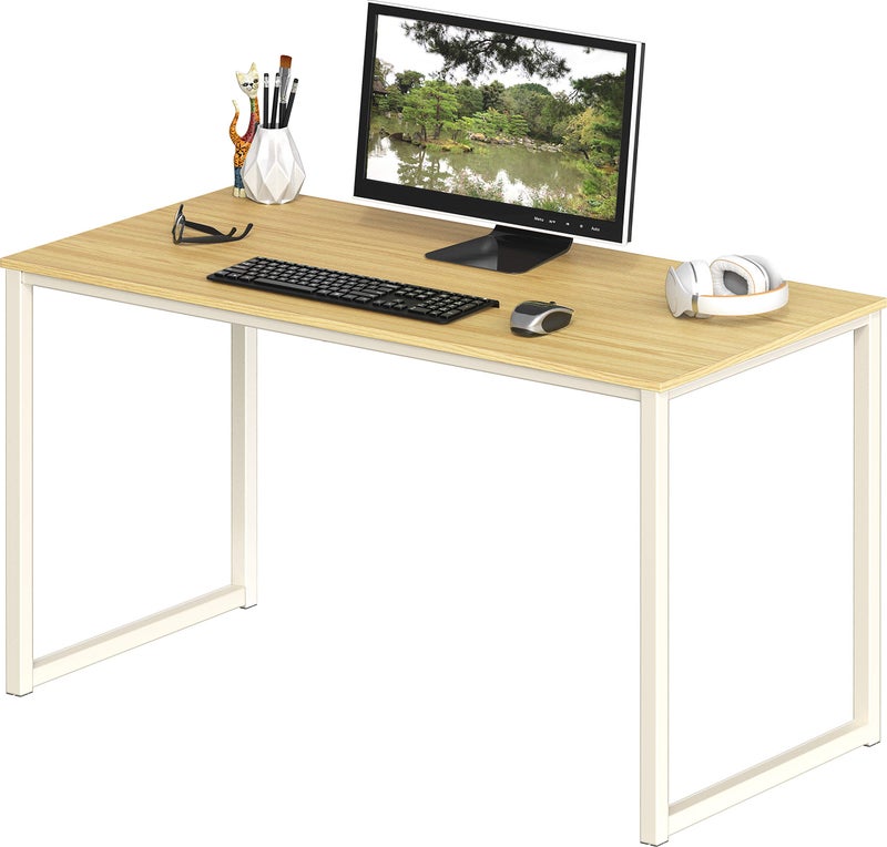 SHW Mission 40-Inch Home Office Computer Desk, Oak - Image 1