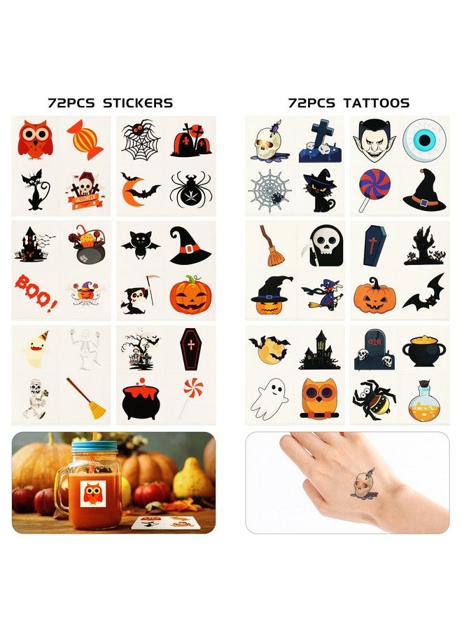 ماكس فن مجموعة هدايا حفلات الهالوين من ماكس فن، 192 قطعة، طوابع هالوين، ملصقات هالوين للأطفال، لوازم حفلات الهالوين، حقائب هدايا، جوائز مكافآت ألعاب الفصل الدراسي (هالوين) - Image 3