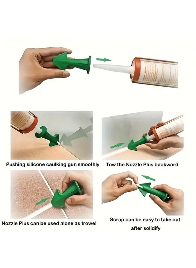 3pcs Green Plastic Grout Nozzles For Sealant Precision Tile Joint Tools Durable Indoor Outdoor Use - Image 5