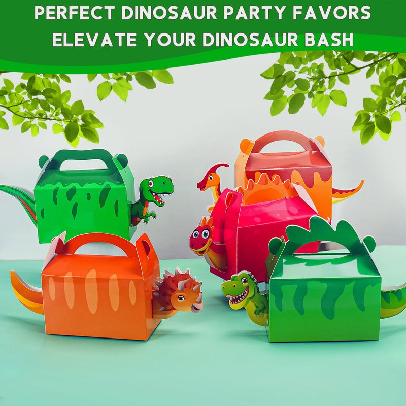 PLOUGVI 24PCS 3D Dinosaur Gift Boxes for Dino Birthday Party Favors Decorations Supplies - Image 4