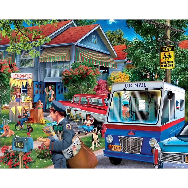 White Mountain It'S The Mailman Puzzles For Adults 1000 Pieces Jigsaw Puzzle For Summer - Image 1