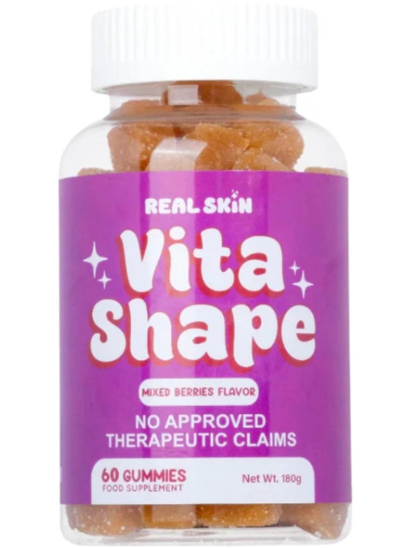 Real Skin Vita Shape 60 Gummies(MIXED BERRIES FLAVOR)  - Image 3