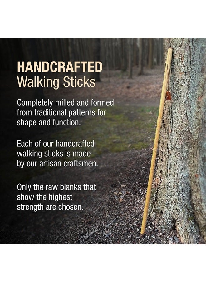 Brazos Handcrafted Wood Walking Stick, Twisted Pine, Trekker Style Handle, for Men & Women, Made in the USA, Brown, 55" - Image 5