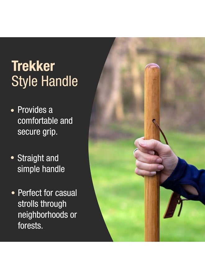 Brazos Handcrafted Wood Walking Stick, Twisted Pine, Trekker Style Handle, for Men & Women, Made in the USA, Brown, 55" - Image 3