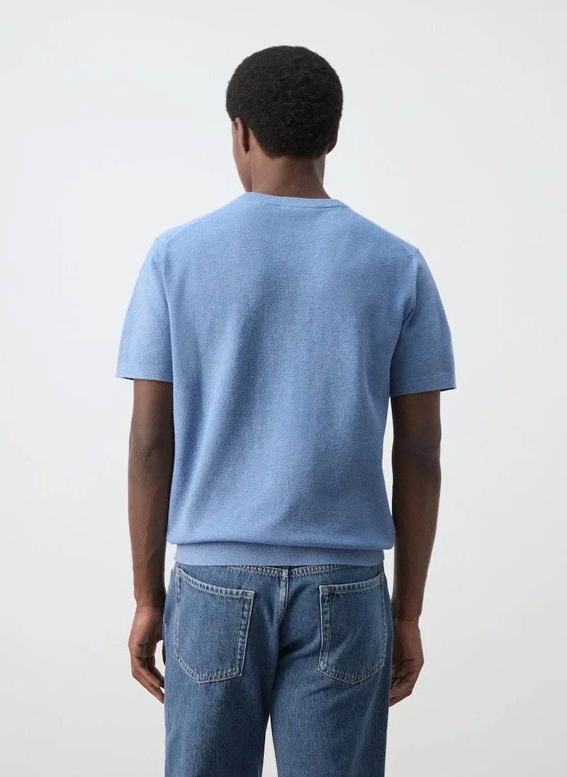 Mango Man Cotton fine-knit t-shirt