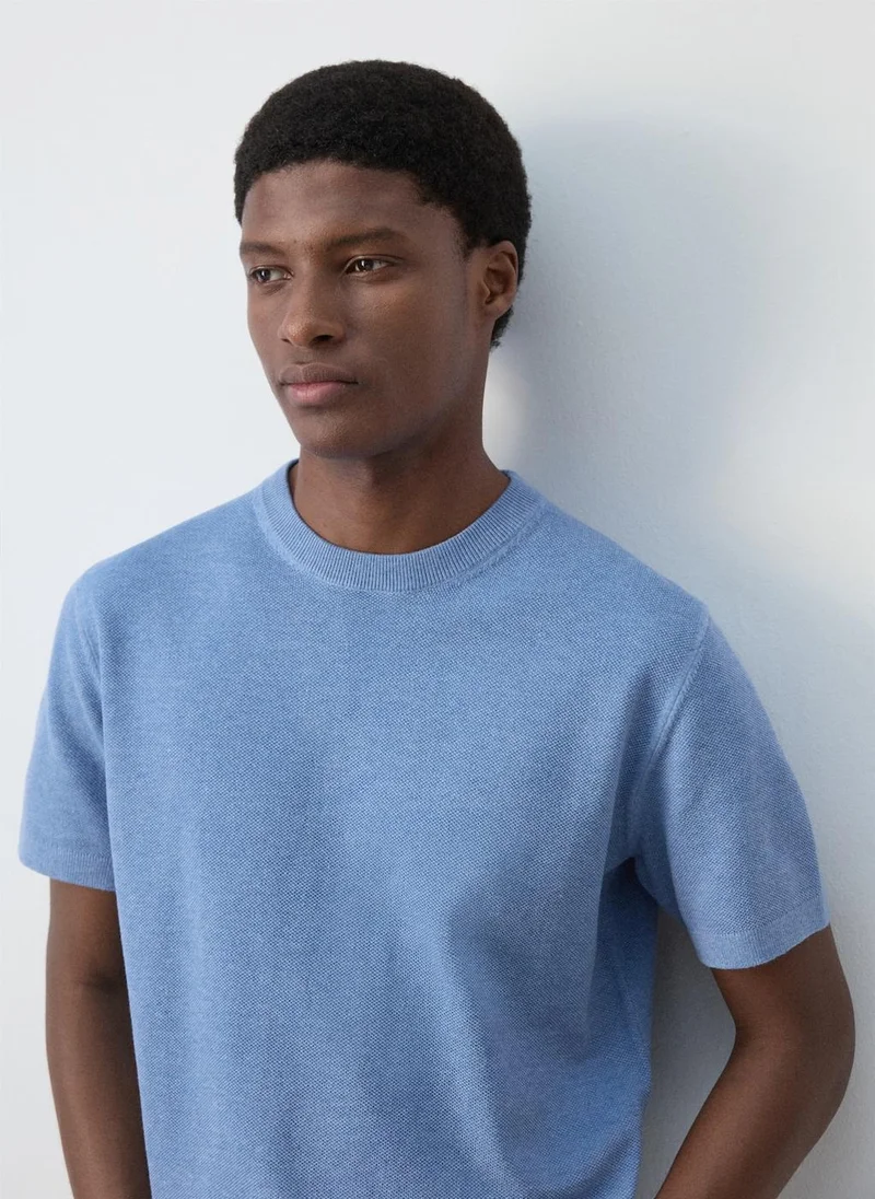 Mango Man  Cotton fine-knit t-shirt for Men | Best Price UAE
