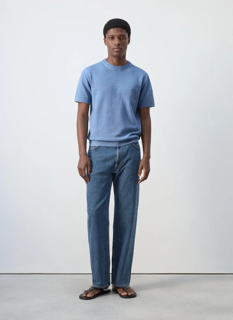Mango Man  Cotton fine-knit t-shirt for Men | Best Price UAE