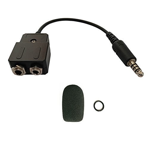 UFQ GA-H General Aviation to Helicopter Headset Adapter Adapt Your GA Headset with Twin Plugs to a Helicopter with U174U Plug. Compatible with Most Major Brand Pilot Headsets,Durable,Reliabilty - Image 1