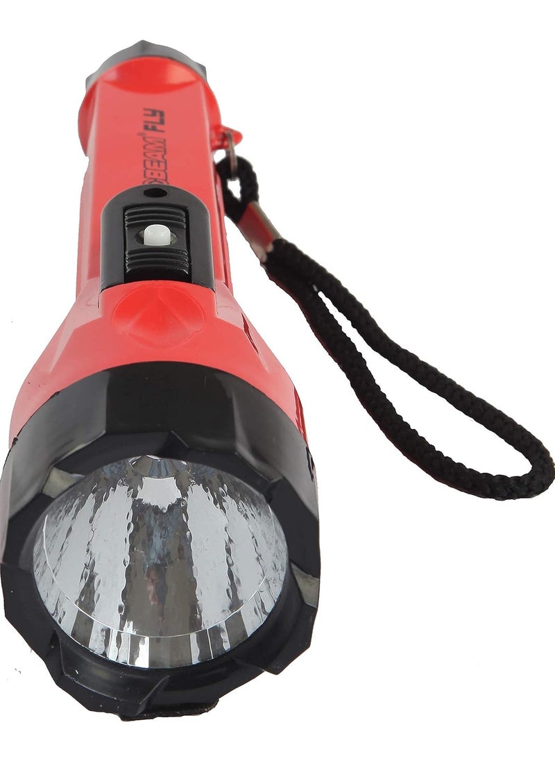 GLOBEAM GLOBEAM Fly Long Durability LED Flashlight Torch with 075 Watt LED and Lock Flasher Switch with Strong ABS Plastic Body Red  - Image 5