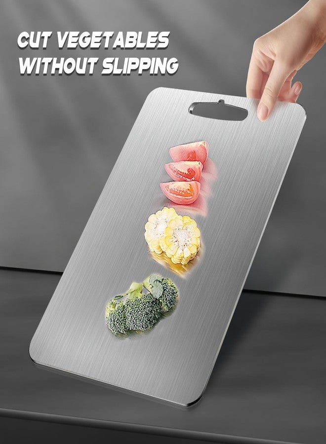 EBTULF Titanium Alloy Cutting Board Pure Titanium Cutting Board，Double-Sided Versatility，The 2026 New Model for Meat，Vegetables， and Fruits - Image 2